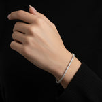 Load image into Gallery viewer, 3.00 Carats 4 Prongs Round Cut Lab Grown Diamond Tennis Bracelet - Gold Stacking Bracelet