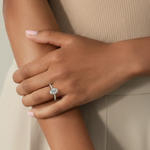 Load image into Gallery viewer, Diamond Engagement Ring 2.00 CT Oval and 0.45 CT Side Stones Pave Band in White, Yellow, Rose Gold