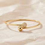 Load image into Gallery viewer, Diamond Bangle Bracelet, 1.14 Carats, Pave Set, White, Yellow, Rose Gold, Adjustable, Stackable Jewelry, Gift for Her