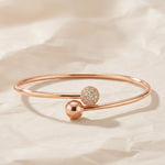 Load image into Gallery viewer, Diamond Bangle Bracelet, 1.14 Carats, Pave Set, White, Yellow, Rose Gold, Adjustable, Stackable Jewelry, Gift for Her