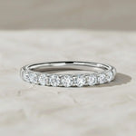 Load image into Gallery viewer, Round Cut Lab Grown Diamond Eternity Ring 0.30 CTW | 3/4th Band in 9K, 14K, 18K White, Yellow, Rose Gold | SGL Certified Jewelry Jwalin Jewels