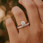 Load image into Gallery viewer, Round Cut Lab Grown Diamond Eternity Ring 0.30 CTW | 3/4th Band in 9K, 14K, 18K White, Yellow, Rose Gold | SGL Certified Jewelry