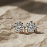 Load image into Gallery viewer, Diamond Stud Earrings Jwalin Jewels