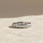 Load image into Gallery viewer, Lab Grown Diamond Pyramid Eternity Ring | 14K Solid Gold | Modern Geometric Wedding Band | Custom Fine Jewelry Jwalin Jewels