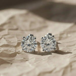 Load image into Gallery viewer, Diamond Stud Earrings Jwalin Jewels