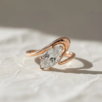 Load image into Gallery viewer, Marquise Lab Grown Diamond Solitaire Ring,14K Gold, Engagement Statement Jewelry, Curved Bypass Design, IGI Certified, Modern Elegant Gift Jwalin Jewels