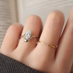 Load image into Gallery viewer, Marquise Lab Grown Diamond Solitaire Ring,14K Gold, Engagement Statement Jewelry, Curved Bypass Design, IGI Certified, Modern Elegant Gift Jwalin Jewels