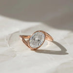 Load image into Gallery viewer, Lab Grown Oval Cut Diamond Ring, Bezel Set, 2.00 CT F+ VS+ Certified IGI Gold Engagement Ring, East West Solitaire, Luxury Jewelry Jwalin Jewels