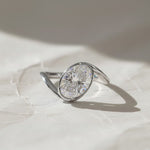 Load image into Gallery viewer, Lab Grown Oval Cut Diamond Ring, Bezel Set, 2.00 CT F+ VS+ Certified IGI Gold Engagement Ring, East West Solitaire, Luxury Jewelry