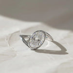 Load image into Gallery viewer, Lab Grown Oval Cut Diamond Ring, Bezel Set, 2.00 CT F+ VS+ Certified IGI Gold Engagement Ring, East West Solitaire, Luxury Jewelry Jwalin Jewels