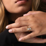 Load image into Gallery viewer, East West 1CT Marquise Cut Diamond Engagement Ring, Solitaire Marquise Ring 14K Solid Yellow Gold Ring Statement Ring