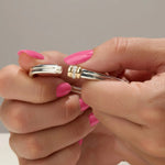 Load image into Gallery viewer, Bangle Bracelet, Statement Jewelry, Two Tone Diamond Bangle, Minimalist Bracelet, Vintage Jewelry, Stacking Bracelet, Bangles Jwalin Jewels