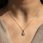 Load image into Gallery viewer, Round Diamond Necklace, Dainty Necklace, Gold Necklace, Layering Necklace, Gift for her, Diamond Pendant, Anniversary Gift Jwalin Jewels