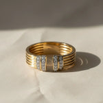 Load image into Gallery viewer, Lab Grown Diamond Cuff Ring, 14K Solid Gold, Pave & Prong Setting, Stackable, Bridal, Promise, Trendy Statement Jewelry for Women Jwalin Jewels