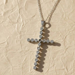 Load image into Gallery viewer, Diamond Cross Necklace Jwalin Jewels