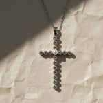 Load image into Gallery viewer, Diamond Cross Necklace Jwalin Jewels