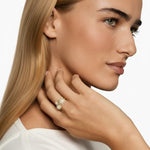 Load image into Gallery viewer, Diamond Floral Design Ring, Minimalist Triple Flower Open Diamond Ring in Gold, Floral Cluster Cuff Ring, Adjustable Fine Jewelry, Gift Ring