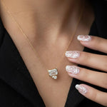 Load image into Gallery viewer, Bezel Set Emerald Cut Lab Grown Diamond Pendant Necklace: 14k Gold, IGI Certified Jwalin Jewels