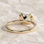 Load image into Gallery viewer, Emerald Half Bezel Lab Grown Diamond Engagement Ring, 1 to 3 CT Lab Created, Wedding Ring, Anniversary Gift, Solitaire Diamond Ring for her