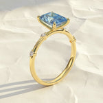 Load image into Gallery viewer, IGI Certified 2.00 Carats Pink Radiant Cut Lab Grown Diamond Engagement Ring, Radiant Shape Diamond Wedding Ring, 14k Gold Jewelry For Her