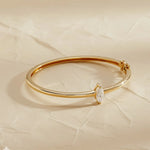 Load image into Gallery viewer, 14K Gold Marquise Lab Grown Diamond Bangle Bracelet 0.70 Carat, Minimal Dainty Jewelry Gift for Her, Fine Gold Jewelry Jwalin Jewels