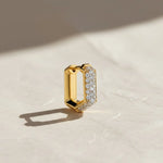 Load image into Gallery viewer, Men's Diamond Earrings - Gold Diamond Huggie Hoop Earrings - Small 14K Solid Gold Hoop Earrings Men - Men's Jewelry Jwalin Jewels