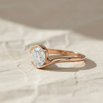 Load image into Gallery viewer, 1.00 Ctw Round Lab Diamond Ring, 14k Gold S Shape Setting, Unique Solitaire Engagement Ring Jwalin Jewels