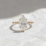 Load image into Gallery viewer, Marquise Diamond Engagement Ring Genuine Lab Grown Diamond Anniversary Ring Unique Proposal Ring for Her Six Claw Prong Setting Ring Gift Jwalin Jewels