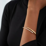 Load image into Gallery viewer, Diamond Bangle Bracelet 1ct, 14K Cross Over Bangle, Graduating Diamond Bracelet, Diamond Gold Bracelet Bangle, Ladies Bracelet Bangle Jwalin Jewels