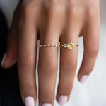 Load image into Gallery viewer, Lab Grown Diamond Eternity Ring, 14k Gold Thin Wedding Band, Stackable Bridal Jewelry, F+ VS+ Round Diamonds, Anniversary Gift Jwalin Jewels