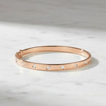 Load image into Gallery viewer, Flush Set Diamond Bangle Bracelet - 0.49 Carat Weight VS1 Diamonds. 14K Yellow Gold Diamond Bangle Bracelet: Flush Set Multi Shape Cut Stone