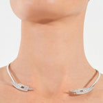 Load image into Gallery viewer, Elegant Yellow Canary Collar Choker Princess Cut Diamond Stones Gold Necklace , Statement jewelry, Diamond jewelry