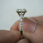 Load image into Gallery viewer, oval cut Engagement Ring 2.00 CT Oval with Side Round & Marquise Stones in 14K Solid Gold, IGI - SGL Certified, Wedding Ring for Women Jwalin Jewels