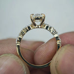 Load image into Gallery viewer, oval cut Engagement Ring 2.00 CT Oval with Side Round & Marquise Stones in 14K Solid Gold, IGI - SGL Certified, Wedding Ring for Women Jwalin Jewels