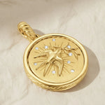 Load image into Gallery viewer, Gold Amulet Necklace with Hummingbird Pendant, Lab Grown Diamonds, Pave Set, Symbolic Jewelry, Gift for Mom, Luxury Talisman Necklace Jwalin Jewels