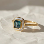 Load image into Gallery viewer, 14K Gold Square Emerald Solitaire Ring | Emerald Cut Wedding Ring | Handmade Engagement Ring | Gift for Her, Proposal, Bridal Jewelry Jwalin Jewels