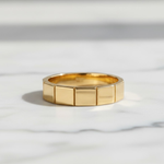 Load image into Gallery viewer, 14k Yellow Gold Band - FLAT / Polished / Real Comfort Fit / Men's Women's Wedding Band / Solid Gold Ring Simple / Plain Flat Gold Band