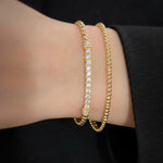 Load image into Gallery viewer, Pave Diamond Bar Beaded Bracelet in 14k Gold | Lab Grown VS+ Diamonds | Elegant Minimalist Jewelry for Her, Gifts for Mom & Bridesmaids Jwalin Jewels
