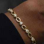 Load image into Gallery viewer, Tennis Bracelet, Diamond Tennis Bracelet, Dainty Bracelet, Minimalist Bracelet, 14K Solid Gold Tennis Bracelet, Gold Bracelet