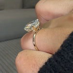 Load image into Gallery viewer, 3 Carat Oval Engagement Ring with Side Round Cut Lab Grown Diamonds, Prong Setting, SGL & IGI Certified, Custom Gold Options, Bridal Jewelry Jwalin Jewels