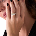 Load image into Gallery viewer, 14k Gold Two Stone Lab Grown Diamond Ring Set