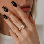 Load image into Gallery viewer, Oval Diamond Ring 2.00 ct with Side Marquise & Round Stones, Prong Set, 14K Gold, Engagement Floral Leaf Motif, SGL Certified