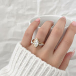 Load image into Gallery viewer, Marquise Cut IGI Certified Lab Grown Solitaire Bezel Set Diamond Ring for Her | Anniversary Gift for Wife | Birthday Gift for Girlfriend