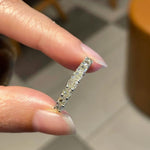 Load image into Gallery viewer, 14k Solid Gold Diamond Half-Eternity Band Stackable Wedding Ring