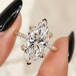 Load image into Gallery viewer, IGI Certified 2 Carat Marquise Lab Diamond 14k Gold Engagement Ring