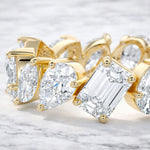 Load image into Gallery viewer, 4CT Multi Shape Brilliant Cut Lab grown Diamond Eternity Band, Multi Shape Wedding Band for her, Wedding Proposal Multi Shape Band