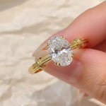 Load image into Gallery viewer, 18K Yellow Gold Lab Grown Diamond Ring, US Size 4 to 12