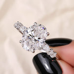 Load image into Gallery viewer, 2.00 Carat Oval Lab Grown Diamond Engagement Ring, 14k Gold, IGI Certified