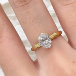 Load image into Gallery viewer, 18K Yellow Gold Lab Grown Diamond Ring, US Size 4 to 12