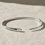 Load image into Gallery viewer, Dainty Pear Diamond Gold Cuff Bracelet | 14K Yellow Gold, Bezel Set Lab Grown Stone, VS+ Clarity, 0.30 CT, Bridal, Stacking, Gift for Women Jwalin Jewels